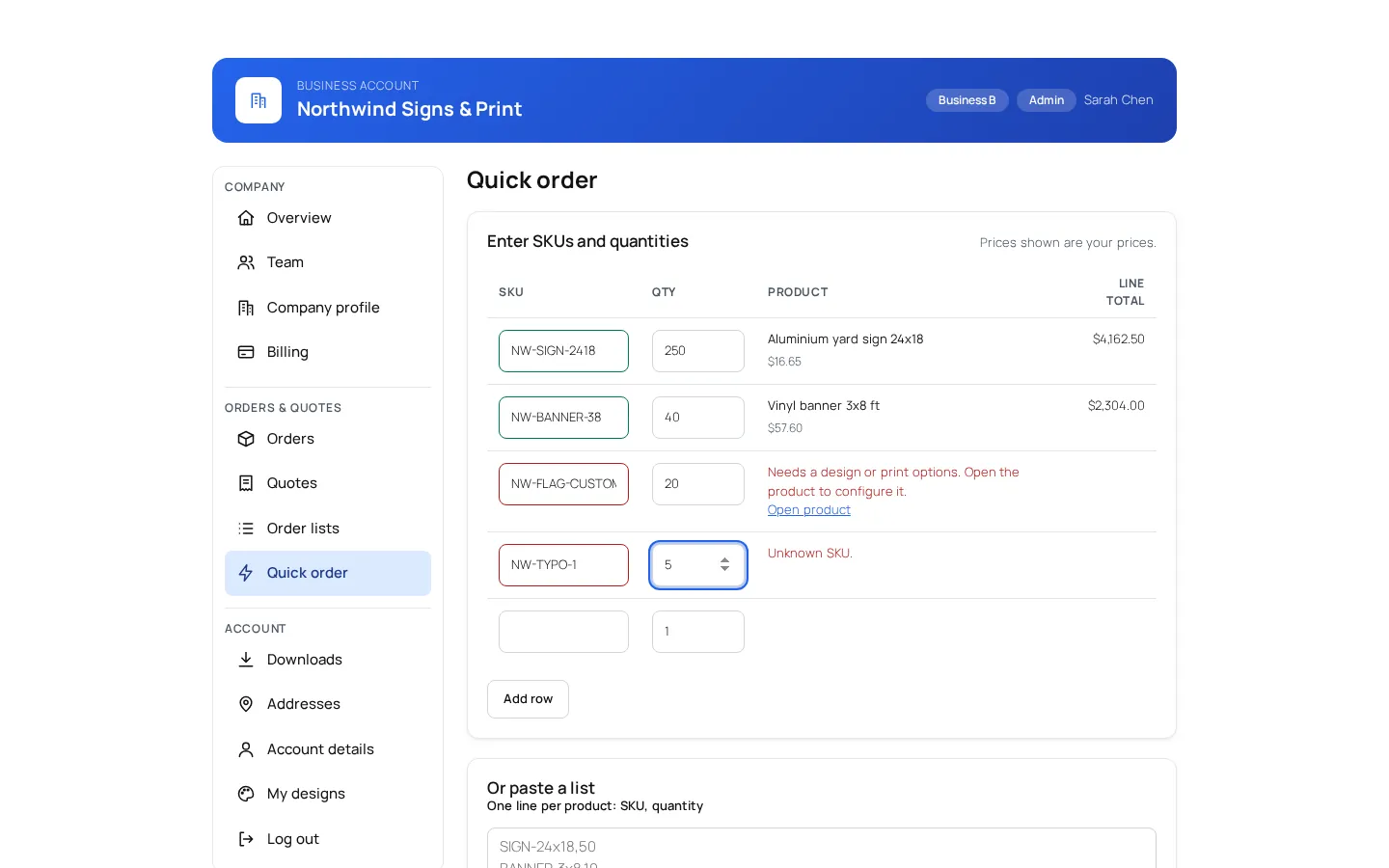 Re-order: repeat print jobs in one click