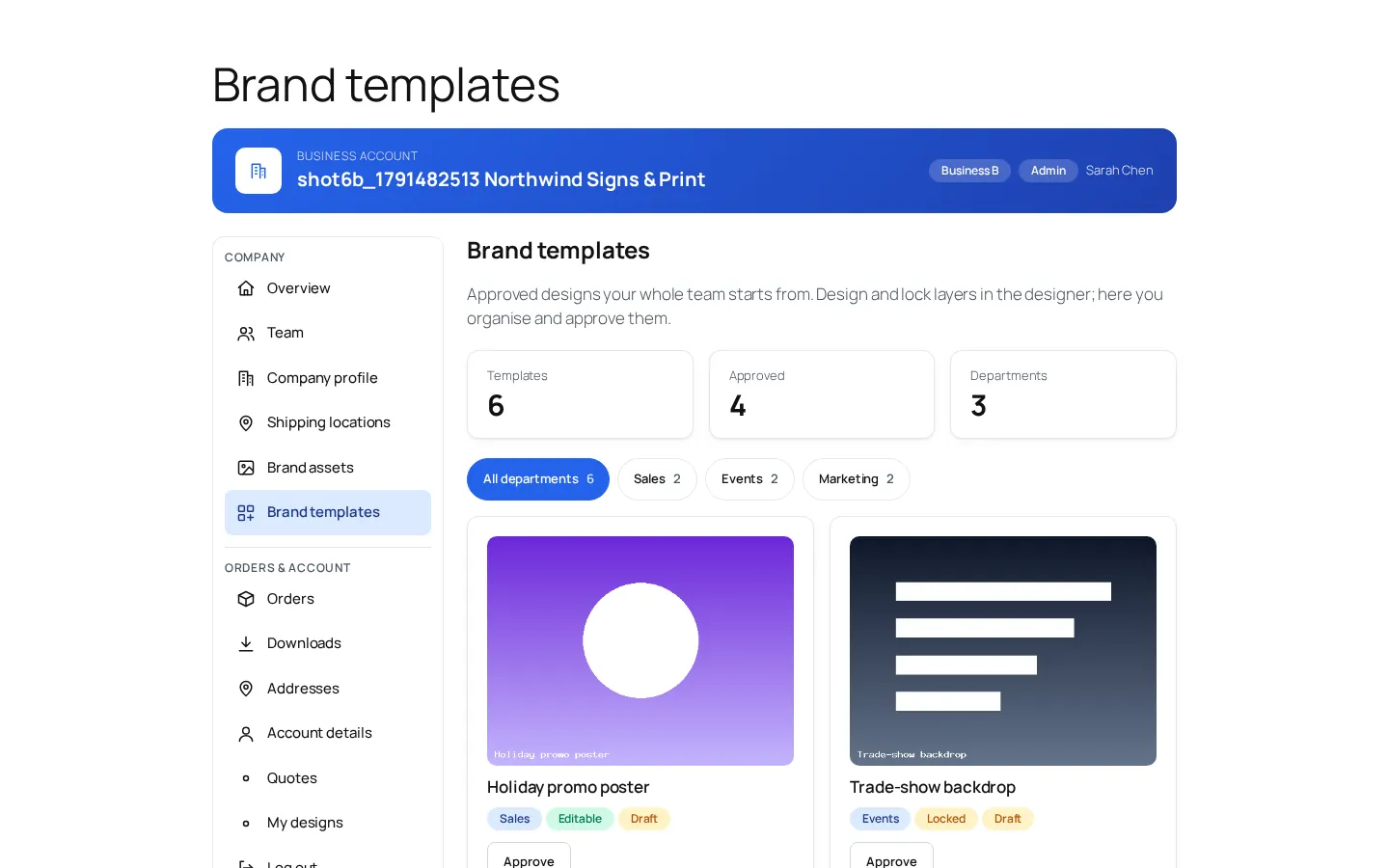 Private Templates for Branding