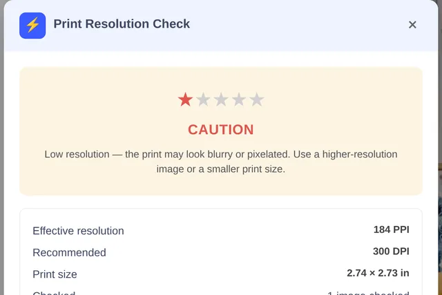 Check before print
