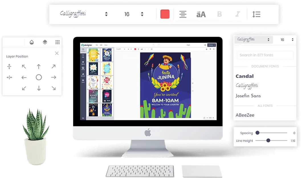 The Cmsmart product designer that your customers use on the storefront