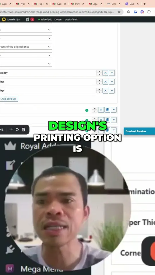 A Cmsmart expert explaining how print pricing options are configured in WooCommerce
