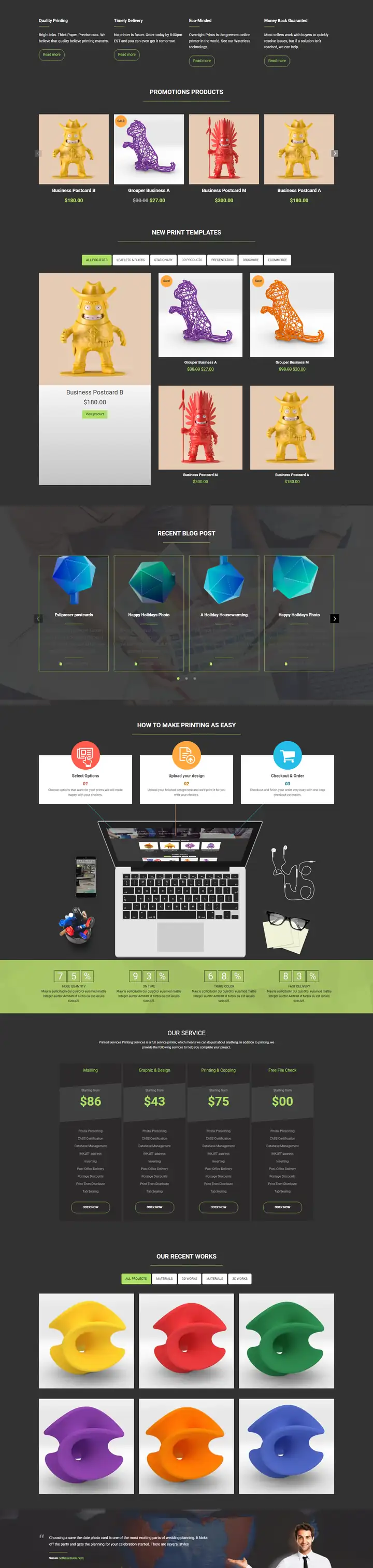 Cmsmart 3D Print Store home page