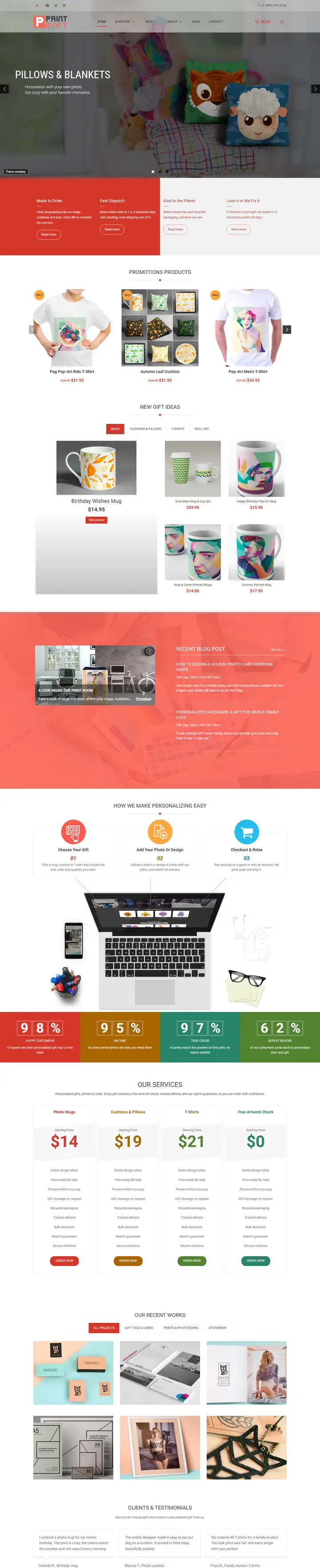 Cmsmart Gift Store home page