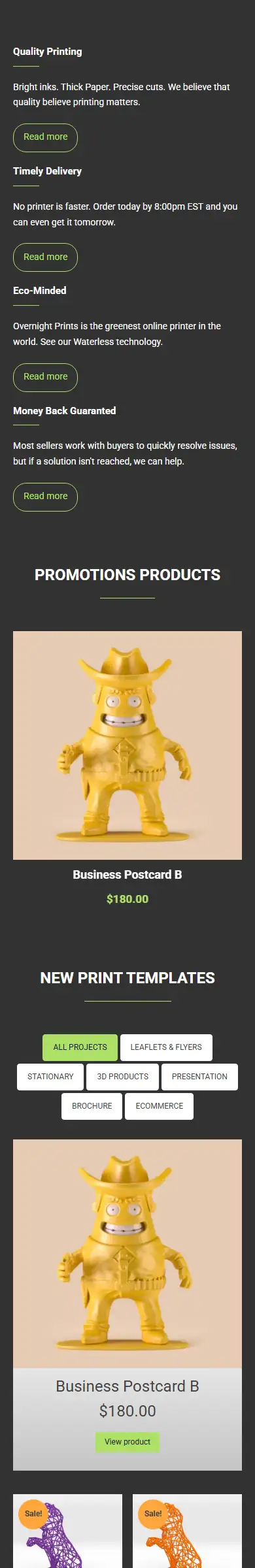 Cmsmart 3D Print Store on a phone