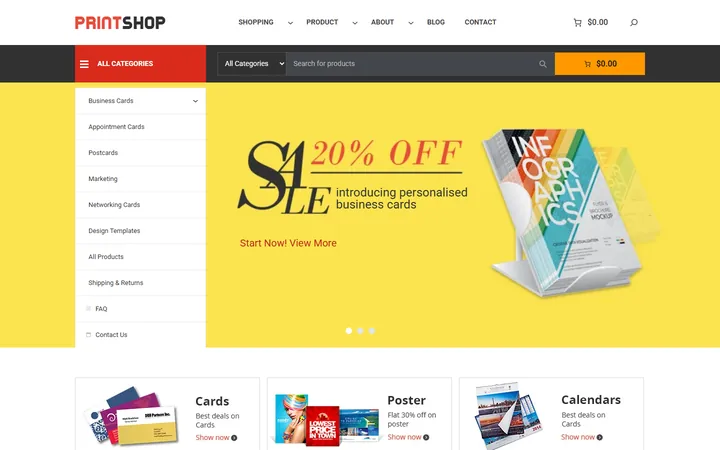 Block-based, responsive storefront: Browse
