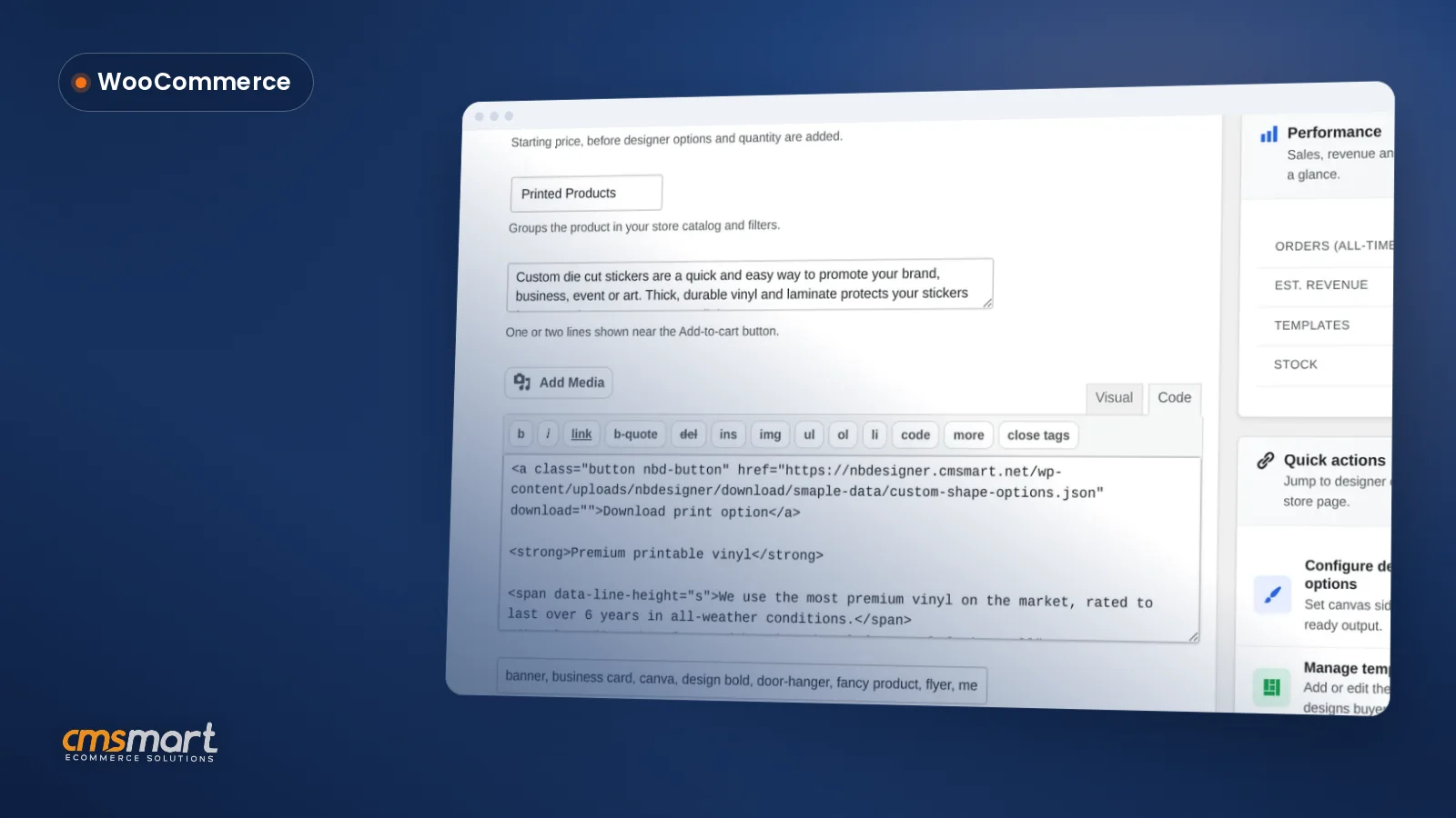 NBDesigner Product Settings for WooCommerce Stores