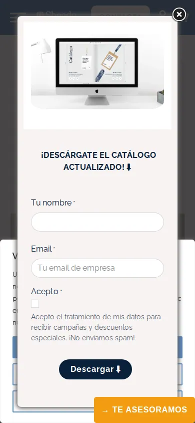 Home page of Online Custom Merchandise Ordering and Portfolio Enhancement on a phone